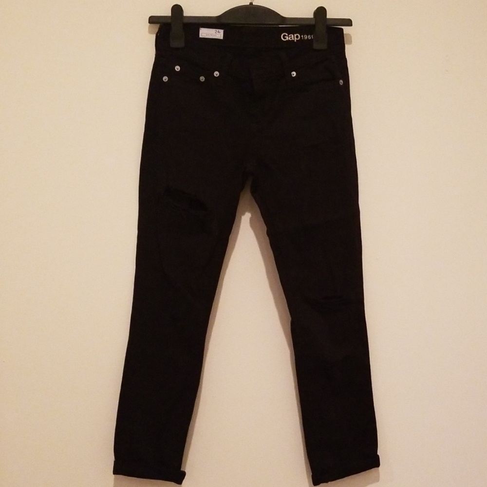 Classic Black Ripped Jeans - Gap